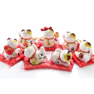 Tamako Lucky Cat | แมวกวักญี่ปุ่น แมวกวักทรัพย์ แมวนำโชคลาภ เงินทอง เรียกลูกค้า ของขวัญ ตกแต่ง ขนาด 4 นิ้ว