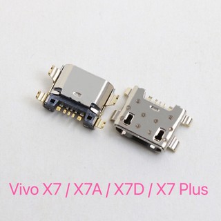 2-20 ชิ้น ไมโคร USB ชาร์จ พอร์ต ซ็อกเก็ต แจ็ค ปลั๊ก สําหรับ Vivo X7 / X7A / X7D / X7 Plus แท่นชาร์จ เชื่อมต่อ