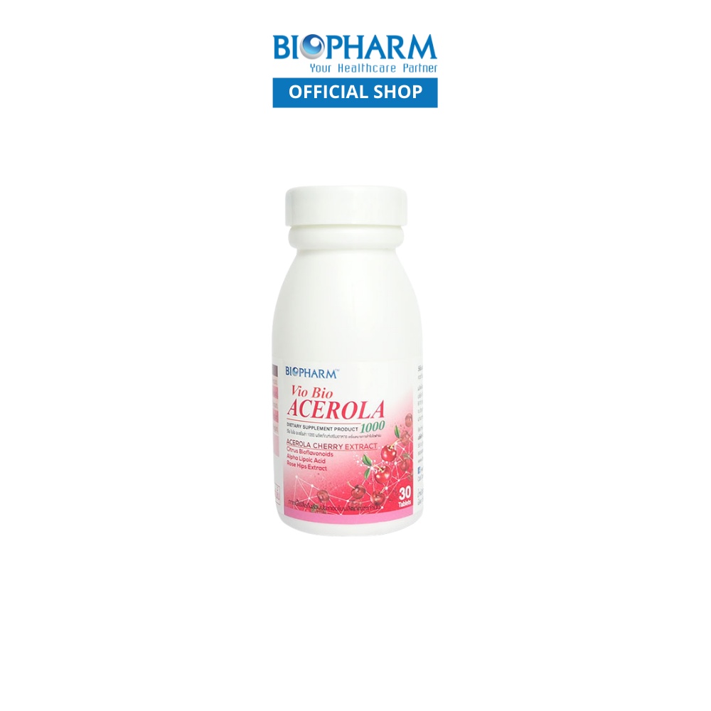 biopharm-vio-bio-acerola-1000-อะเซโรล่า-1000-มก-2-กล่อง-ส่งฟรี