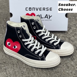 รุ่นข้อสูง Converse Chuck x COMME Des GARCONS PLAY สีดำ/ขาว (พร้อมกล่อง) ✅ มีเก็บเงินปลายทาง