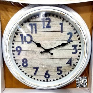 #นาฬิกาแขวนผนังใหญ่ (ลายไม้ Vintage)40cm