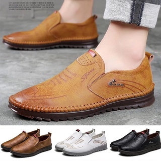 สินค้า รองเท้าหนังแฮนด์เมดสำหรับผู้ชาย รองเท้าหนังวัวลำลอง ทำด้วยมือ ระบายอากาศได้ดี