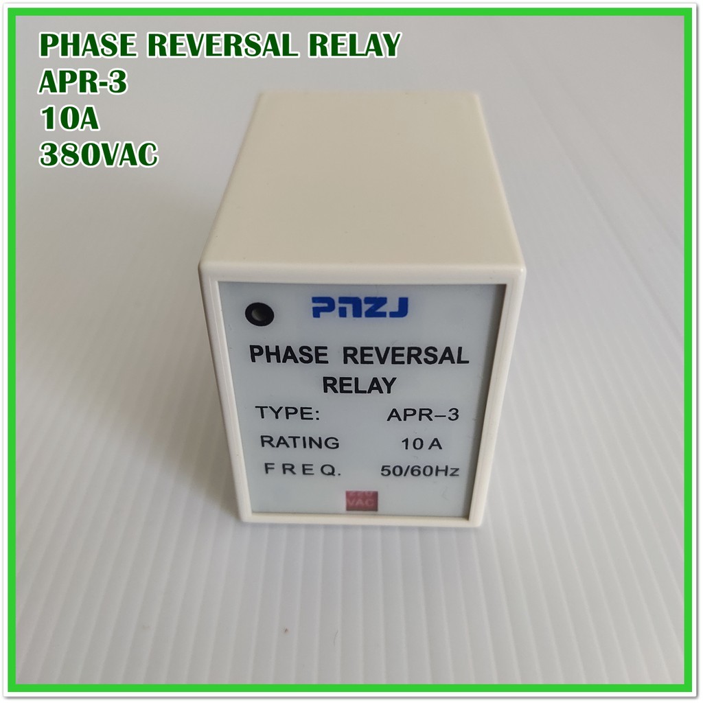 APR3 PHASE REVERSAL RELAY ตัวควบคุมเฟส รีเลย์การกลับเฟส SOURCE 220VAC