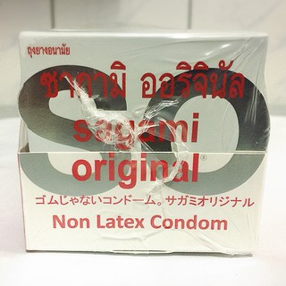 ภาพขนาดย่อของภาพหน้าปกสินค้าSagami original Condom " ถุงยางอนามัย ซากามิ ออริจินอล " ผิวเรียบ แบบบาง 0.02 มม. size M จากร้าน bigbam555 บน Shopee ภาพที่ 4