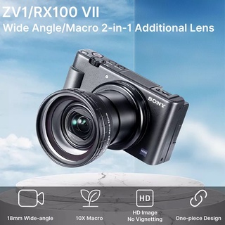 ภาพหน้าปกสินค้าUlanzi WL-1 Sony ZV1 Lens 18MM Wide Angle Lens + 10X HD Macro Lens เลนส์ขยายมุมกว้าง เลนส์ไวด์ และ เลนส์มาโคร ขยาย 10 เท ที่เกี่ยวข้อง