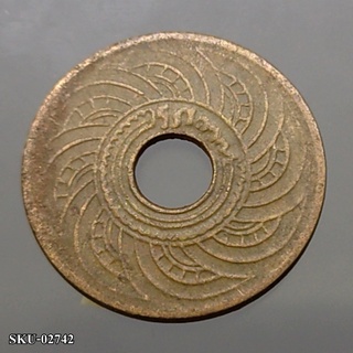 สตางค์รูทองแดง 1 สตางค์ ร.ศ.127 ผ่านใช้