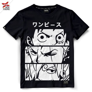 ราคาระเบิดT-Shirt DOP-1389 One Piece ลายคาด สีดำรหัสเต็ม S-3XL