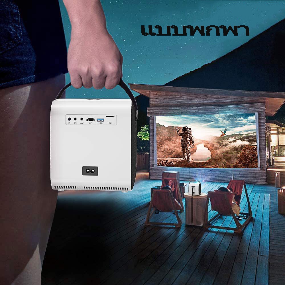 ภาพหน้าปกสินค้าโปรเจคเตอร์ HD 1080P โปรเจคเตอร์แบบพกพา มินิโปรเจคเตอร์ projector โปรเจคเตอร์โฮมเธียเตอร์ขนาดเล็ โปรเจคเตอร์ จากร้าน down_hill บน Shopee