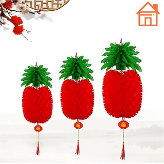 โคมไฟ รูปสับปะรดน่ารัก แบบพกพา ที่ทนทาน เหมาะกับเทศกาลปีใหม่จีน
