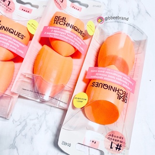 แท้/พร้อมส่ง‼️Real Techniques 2 Pack Miracle Complexion Sponge (ฟองน้ำ 2 ชิ้น) เซ็ทสุดคุ้ม2 ชิ้น1แพ็ค ฟองน้ำรูปทรงไข่ส้ม