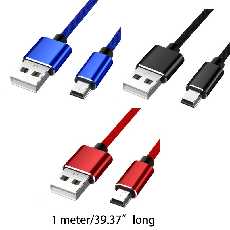 ลดราคาสูง-doublebuy-สายชาร์จ-usb-เป็น-mini-usb-แบบถัก-ชาร์จเร็ว-สําหรับกล้องดิจิทัล-gps