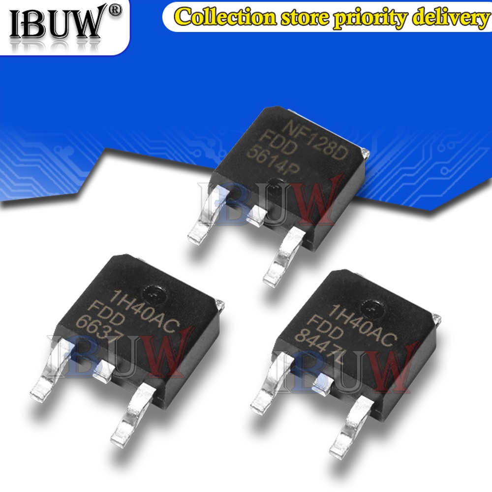 วงจรรวม FDD5614P FDD6637 FDD8447L FDD5614 FDD8447 TO252 TO-252 10 ชิ้น ...