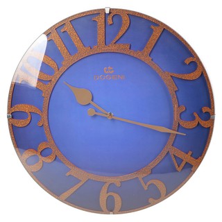 นาฬิกาแขวนไม้ DOGENI WNW022BU 15.5 นิ้ว สีน้ำเงิน นาฬิกาแขวนผนังคอลเลคชั่น WNW022BU ดีไซน์สวยงามสไตล์วินเทจ พื้นสีน้ำเงิ