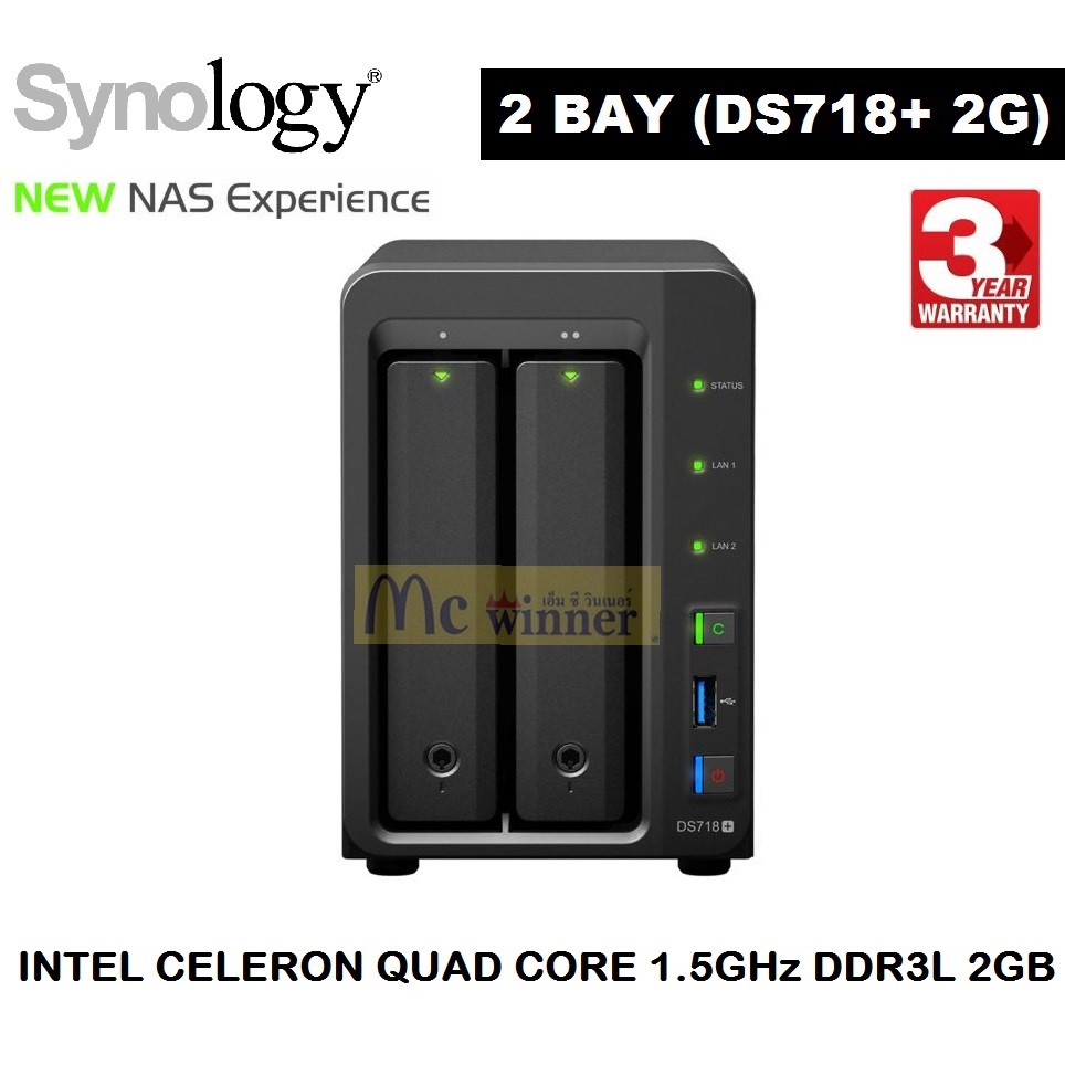 Synology NAS DS718+ 12TB*2 (24TB)-