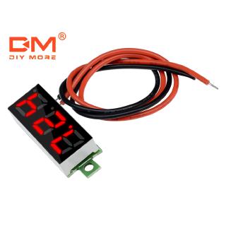 DIYMORE 0 . 28 นิ้ว dc 2 . 5-30 v mini อุปกรณ์เกจมิเตอร์ดิจิตอลสําหรับวัดแรงดันไฟฟ้าสีแดงมีไฟ led 2 สายไฟ