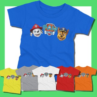 พร้อมส่งในไทย เสื้อเด็ก การ์ตูนขบวนการเจ้าตูบสี่ขา ผ้า cotton 100% paw patrol ลายกลุ่มC