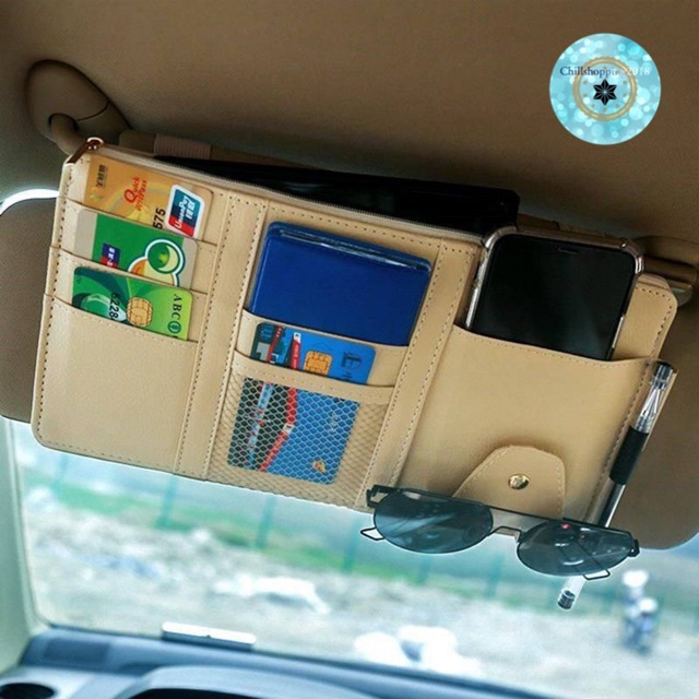 ch1207x-ที่ใส่แว่นในรถ-ที่ใส่แว่นในรถ-pu-car-pouch-card-ใส่ของบังแดด-ใส่บัตรบนรถ-ใส่บัตรบังแดด