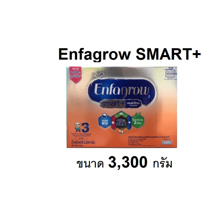ภาพหน้าปกสินค้านมผง เอนฟาโกร สมาร์ท สูตร 3 รสจืด Enfagrow Smart+ 3300-4400 กรัม จากร้าน tor151 บน Shopee