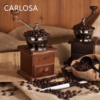 Carlosa. เครื่องบดเมล็ดกาแฟ เครื่องชงกาแฟ แบบมือหมุน