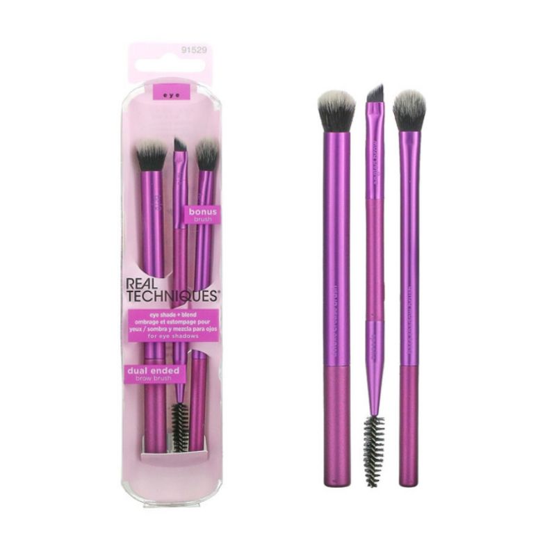 Eye Shade & Blend Makeup Brush Trio, Real Techniques