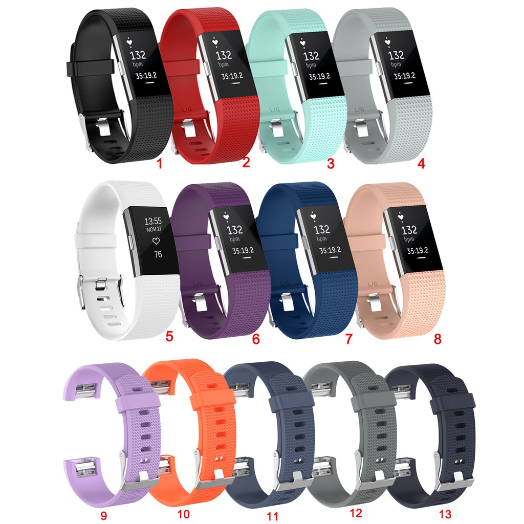 ภาพหน้าปกสินค้าสายนาฬิกาข้อมือ แบบซิลิโคน หลากหลายสี สำหรับ Fitbit Charge 2