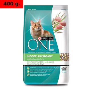 DogGlory Pet Shop อาหารแมว Purina One สูตรสำหรับแมวเลี้ยงในบ้าน ขนาด 400g.