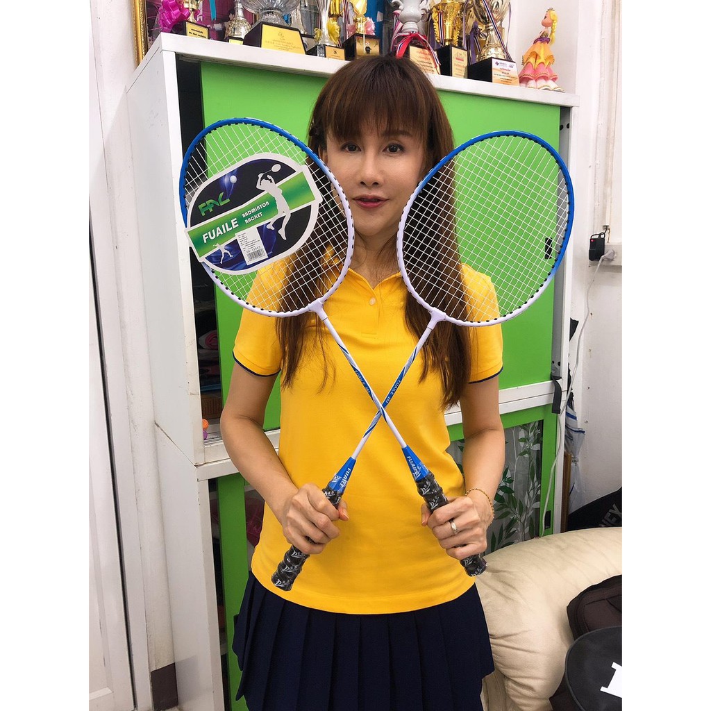 ไม้แบดมินตัน-pro-288-ตัวไม้ทำจากเหล็ก-มีสองอัน-เหมาะสำหรับตีเล่นออกกำลังกาย