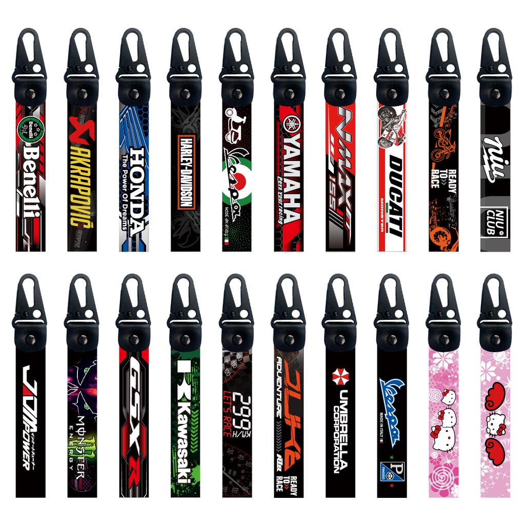 รถจักรยานยนต์ทนทาน Webbing Key แหวน Off-Road Key CHAIN ป้ายโลโก้ Key ...