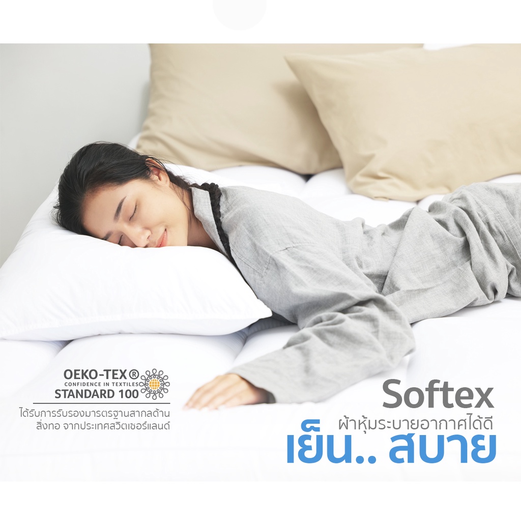 คำอธิบายเพิ่มเติมเกี่ยวกับ ibed Topper ท็อปเปอร์รุ่นนุ่มแน่นและรุ่น Extra ทอปเปอร์กันไรฝุ่น หนานุ่ม 3.5ฟุต/5ฟุต/6ฟุต (ลายเรียบ)