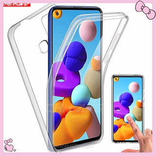 เคสโทรศัพท์มือถือแบบใส สองด้าน กันกระแทก สําหรับ Samsung Galaxy A03 A2CORE