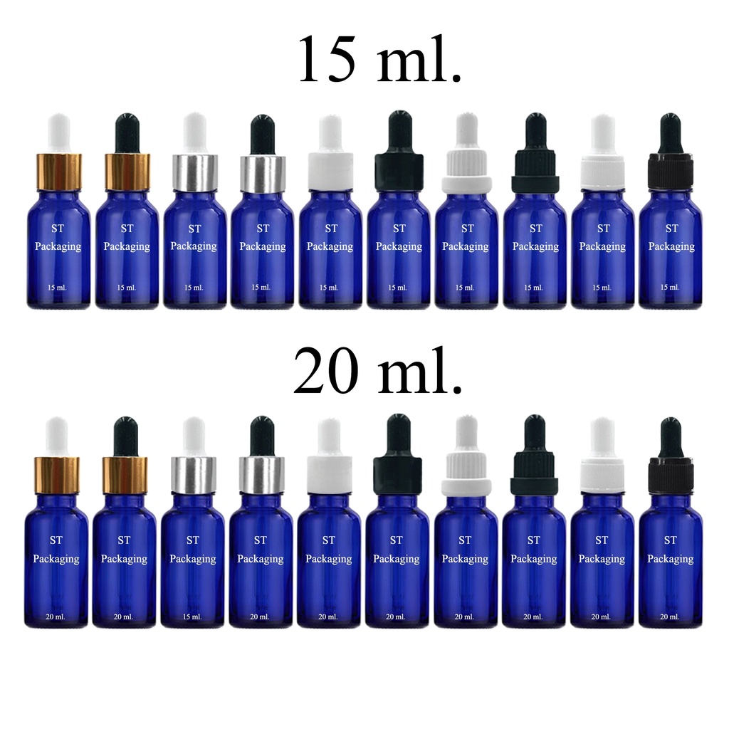 ภาพหน้าปกสินค้าขวดแก้วดรอปเปอร์สีน้ำเงิน dropper 5ml 10ml 15ml 20ml 30ml 50ml 100ml dropper ขวดแบ่ง ขวดทดลอง ขวดใส่เซรั่ม หัวบีบหยด จากร้าน cosss.packaging_official.store บน Shopee