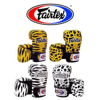 สินค้า นวมชกมวยไทย Fairtex Muay Thai Boxing Gloves BGV1 Wild Animal หนังแท้ ลายจุด เสือ เสือดาว ม้าลาย Pls place 1 pair/order