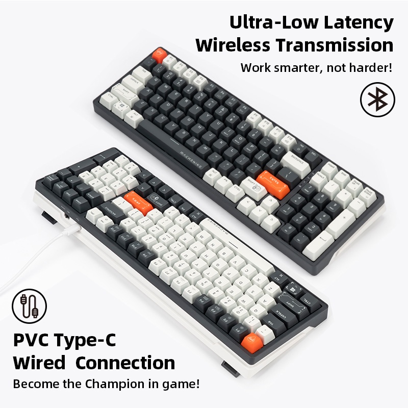 k600-mechanical-gaming-keyboard-bluetooth-wireless-dual-mode-keyboard-100-keys-white-backlight-ergonomic-design-rechargable-battery-wireless-wired-keyboard-dual-modes-for-laptop-computer-desktop-pc-ke