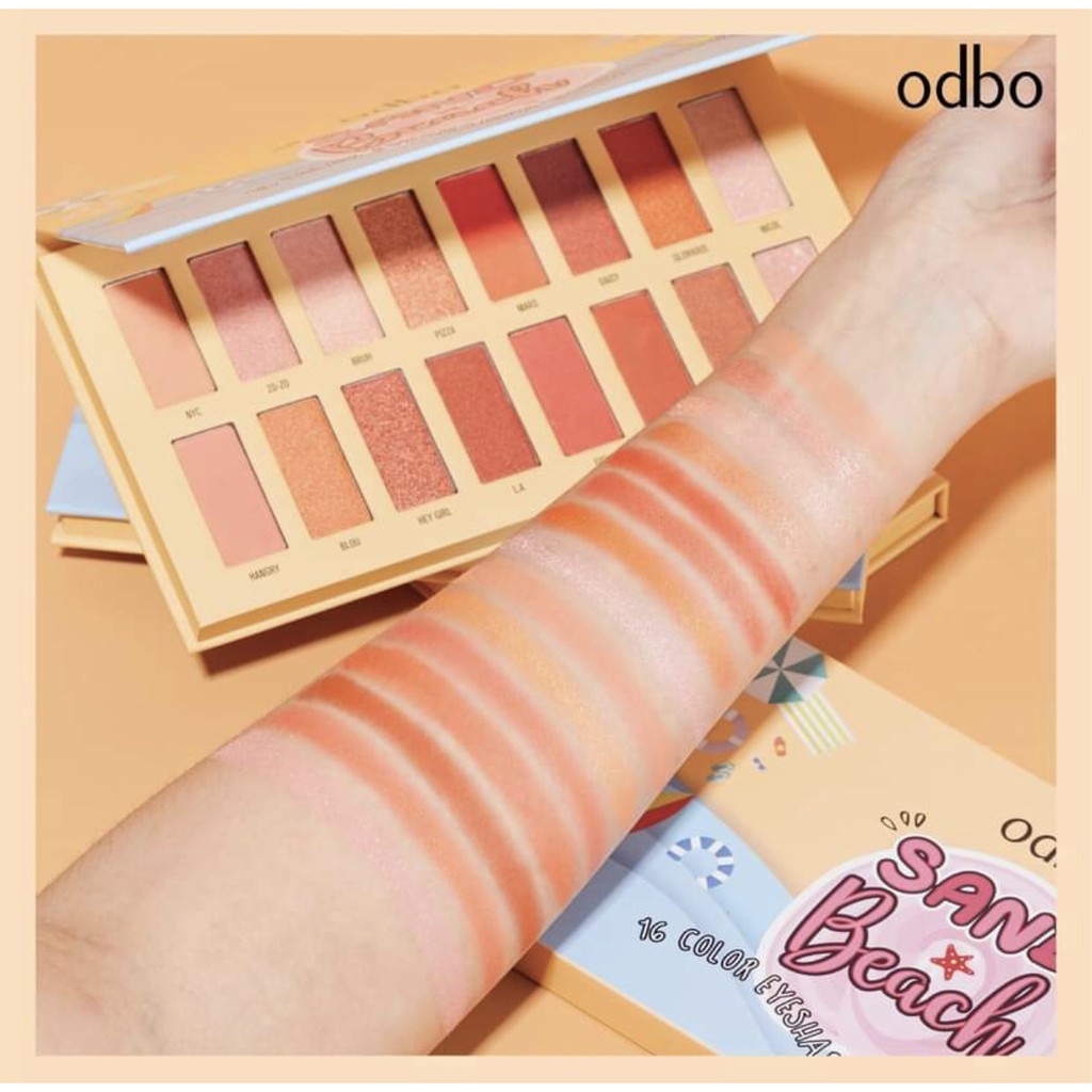 sale-อายแชโดว์-พาเลท-โอดีบีโอ-od256-sand-beach-16-color-beached-eyeshadow-palette