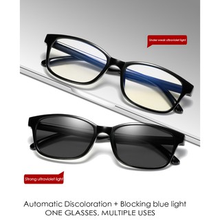 แว่นป้องกันแสงสีฟ้า แว่น Anti Blue Block แว่นสำหรับผู้แพ้แสง สามารถเปลี่ยนสีได้