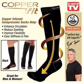 copper fit Sock ถุงเท้าสุขภาพมหัศจรรย์📍  copper fit Sock ถุงเท้าเพื่อสุขภาพขนาดยาวพิเศษถึงเข่าบำบัดเท้าเมื่อยล้า / ระงั