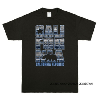 เสื้อยืดวินเทจเสื้อยืด พิมพ์ลายกราฟิก Aztec Cali Bear California Republic สําหรับผู้ชายS-4XL