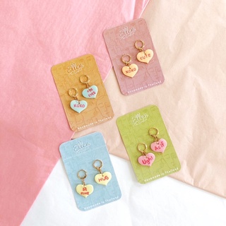 Valentine collection | heart candy huggies earrings