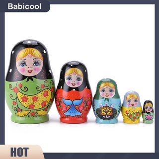 (Lp) ตุ๊กตาแฮนด์เมด Matryoshka สไตล์รัสเซีย 1ชุด