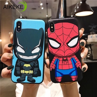 เคส phone Spiderman Casing Cases Samsung Galaxy A9 A7 A6 A8 J4 J6 Plus 2018 Note 10 S8 Plus The Avengers Phone Case Batman Captain America Cartoon Soft Cover