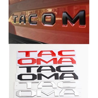 สติกเกอร์ตราสัญลักษณ์โลโก้ TACOMA TOYOTA ขนาดใหญ่ สีเงิน แดง ดํา ขาว สําหรับตกแต่งท้ายรถ