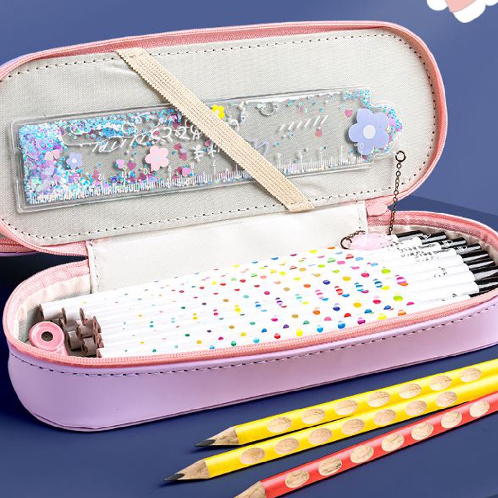 กล่องดินสอ-3d-แบบ-2ซิป-สกุชชี่-กล่องดินสอ-กล่องดินสอผ้า-เครื่องเขียน-นักเรียน-เปิดเทอม-อุปกรณ์สำนักงาน-โรงเรียน