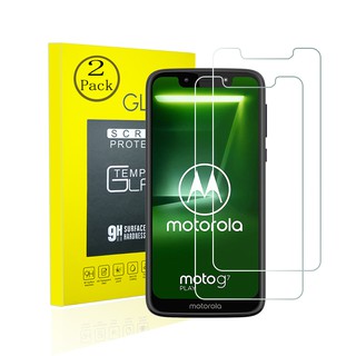 [2 แพ็ค] ฟิล์มกระจกนิรภัยกันรอยหน้าจอ HD 9H ป้องกันรอยนิ้วมือ สําหรับ Motorola G7 Play