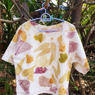 เสื้อครอปEco printing