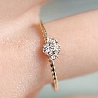 ยุโรปและอเมริกาสร้างสรรค์มงกุฎตั้งแหวนแฟชั่นชุบทองแหวนเพชรเพทายแหวนแหวนหาง de2-4716