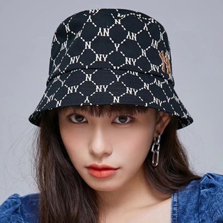 MLB (พร้อมส่ง) หมวกMLB DIA MONOGRAM UNISEX BUCKET หมวกบัคเก็ต หมวกNY ของแท้💯%