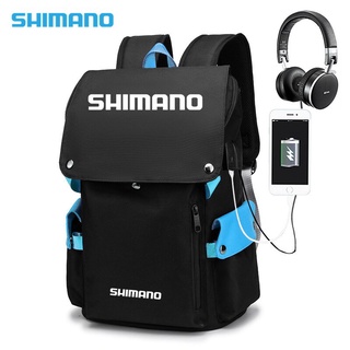 Shimano ใหม่ กระเป๋าเป้สะพายหลัง ผ้าออกซ์ฟอร์ด อเนกประสงค์ กันน้ํา ชาร์จ USB กันขโมย เหมาะกับการตกปลากลางแจ้ง สําหรับผู้ชาย และผู้หญิง