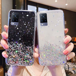 For Vivo V21 V 21 4G 5G V21e V 21e V21 e V20se V20 se Phone case Glitter Sequins Clear Casing Soft Silicon Shockproof Back Cover