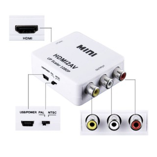 Mini ตัวแปลงสัญญาณ HDMI to AV Converter HD 1080P HDMI2AV