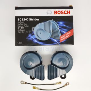 แตรหอยโข่งBOSCH แท้ กันน้ำ 12V 1คู่ ฟรีสายกราวด์2เส้น EC12-Cแตรรถยุโรป แตรเสียงเบ็นซ์ แตรBMW  แตรรถยนต์